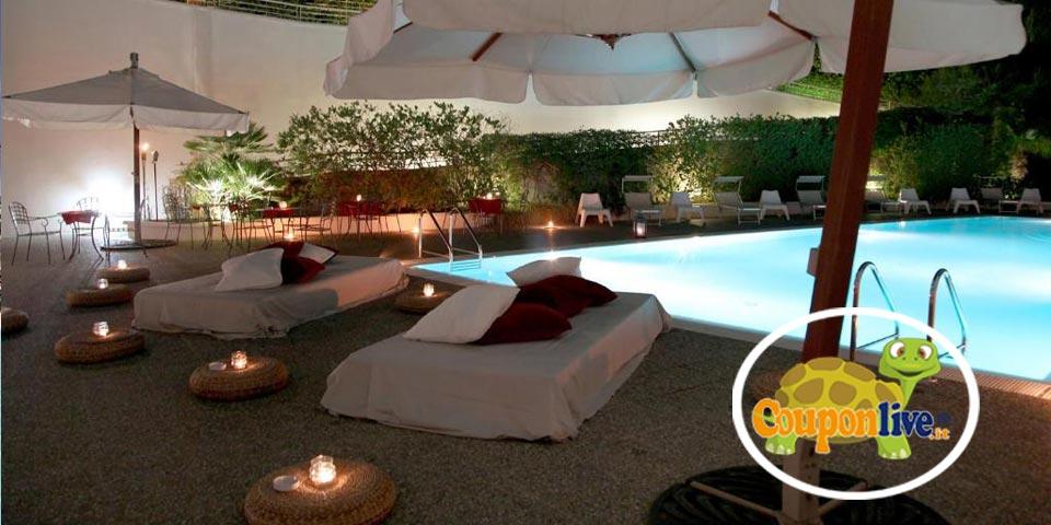 BISCEGLIE. Utilizzo della Piscina esterna con Massaggio Total Body e Aperitivo , a  Euro 29,90 a Persona , da Nicotel Resort Spa Bisceglie.