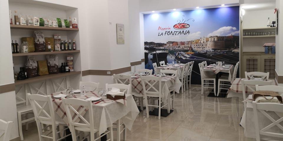 BISCEGLIE . Men&ugrave; Pizza cotta in forno  a legna valido tutti i giorni a cena anche il Sabato a soli Euro  24,00 per due persone, da  Pizzeria LA FONTANA 